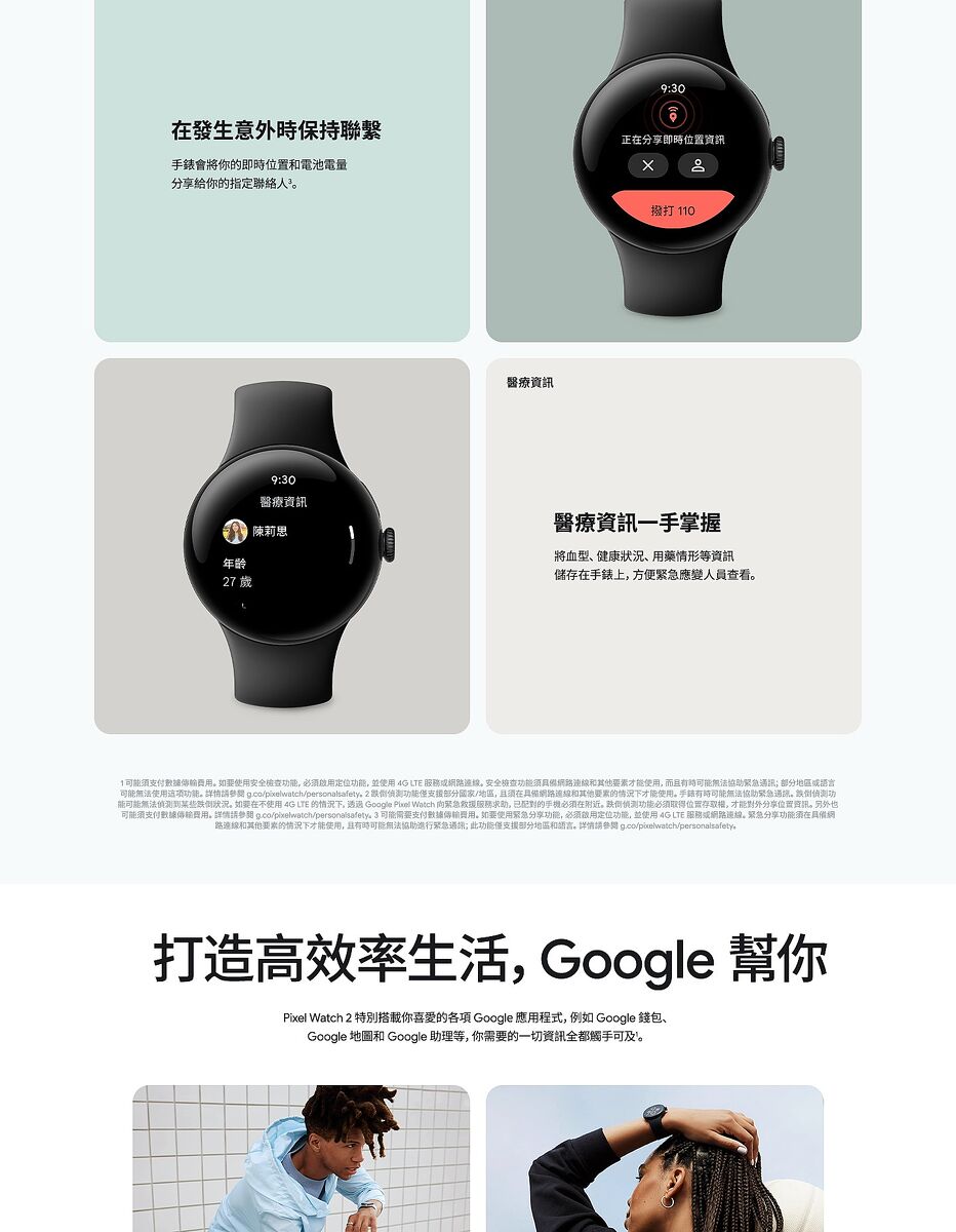 Google Pixel Watch 2 LTE版