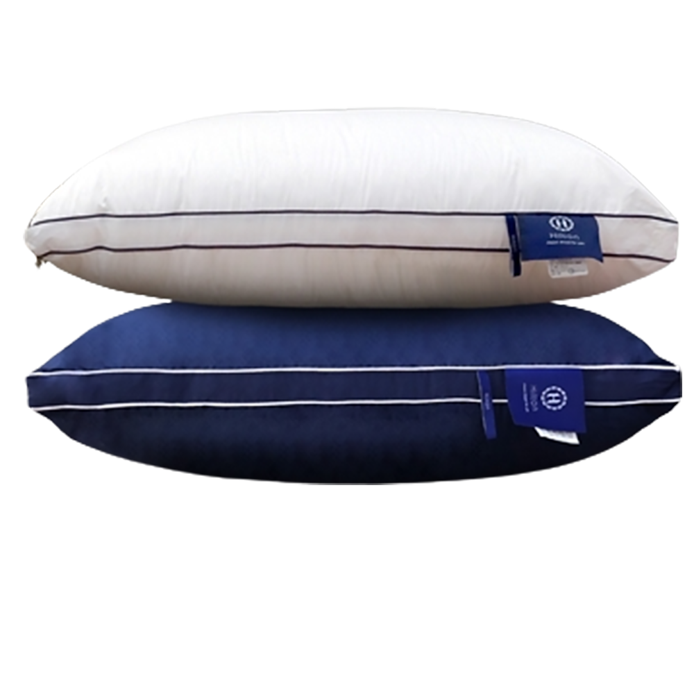 【Hilton 希爾頓】台灣製五星級100%純棉3D銀離子抑菌獨立筒枕頭 一入顏色任選